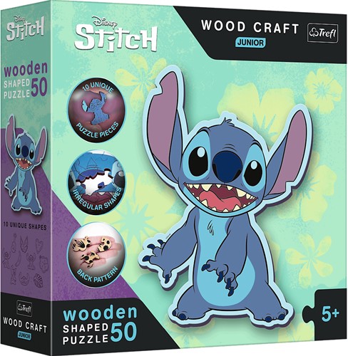 Trefl - Puzzles - Wood Craft Junior" - Lilo & Stitch / Disney Lilo & Stitch_FSC Mix 70%"