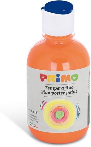 Ready-mix FLUO poster paint, bottle 300 ml with flow control cap orange