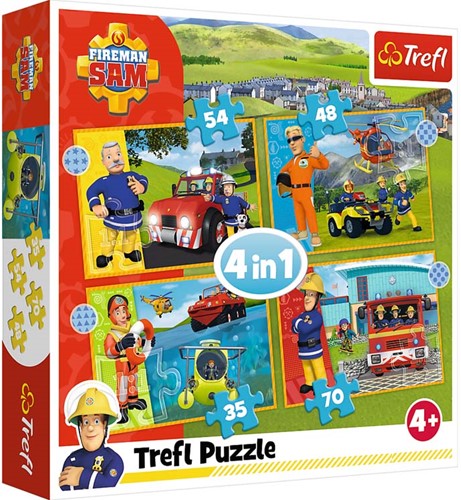 Trefl 4in1M - Brave Fireman Sam / Prism A&D Fireman Sam