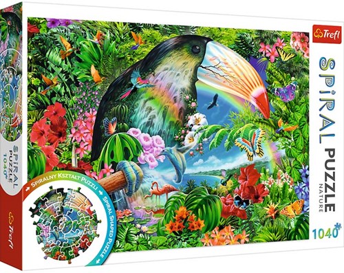 Trefl 1040SP - Spiral Puzzle - Tropical animals