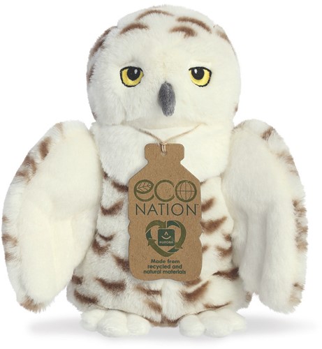 Aurora - Eco Nation Snowy Owl 8In - 20cm