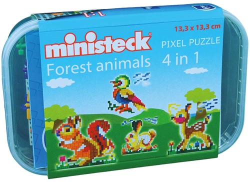 Ministeck Forest Animals 4in1- Midi Box - Plastic Box - 500p