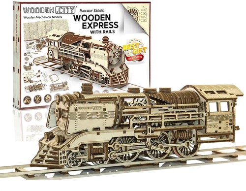 Wooden City - Wooden Express with rails