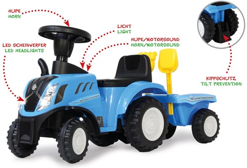 Jamara - Push-Cart New Holland T7 Tractor blue