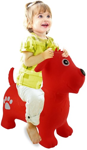 Jamara - Bouncing Animal  dog red with pump