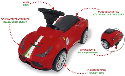 Jamara - Push-Car Ferrari 488 red