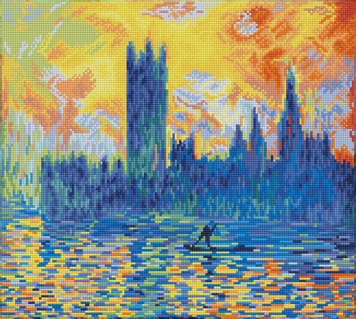 Diamond Dotz - London Parliament In Winter (Après Monet)