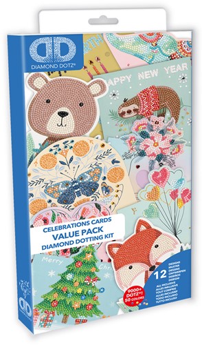 Diamond Dotz - Greeting Cards Variety Value Pack 12 Cards